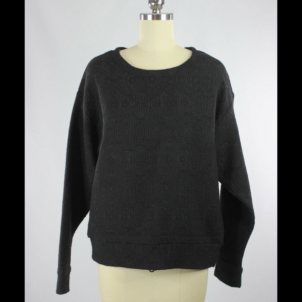 Aritzia WILFRED Rantier Black Knit Sweatshirt